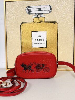Coach C2256 Lunar New Year Convertible Belt Bag With Ox Carriage, 1941 Red Multi